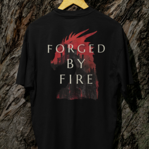 RIF Black Colour Forged By Fire Oversized Cotton T-Shirt